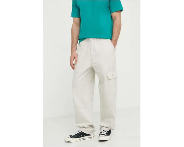 Levi's pantaloni de bumbac PATCH POCKET CARGO culoarea bej, cu fason cargo