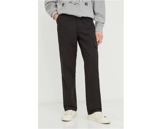 Levi's pantaloni de bumbac PATCH POCKET CARGO culoarea negru, cu fason cargo