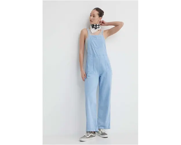 Roxy salopeta jeans Crystal Coast bumbac, cold shoulder, ARJWD03555