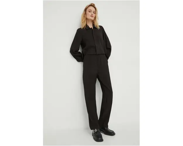 G-Star Raw salopeta culoarea negru, cu guler