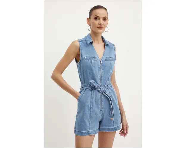 Morgan salopeta jeans SHARL1 cu guler, SHARL1