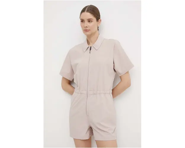 Picture costum sport Genohas Stretch culoarea roz, cu guler, WSH083