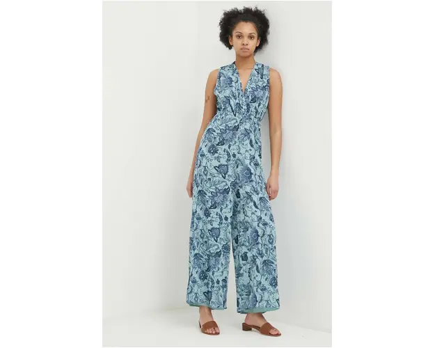 Artigli salopeta culoarea turcoaz, cu decolteu in v, AJ38565