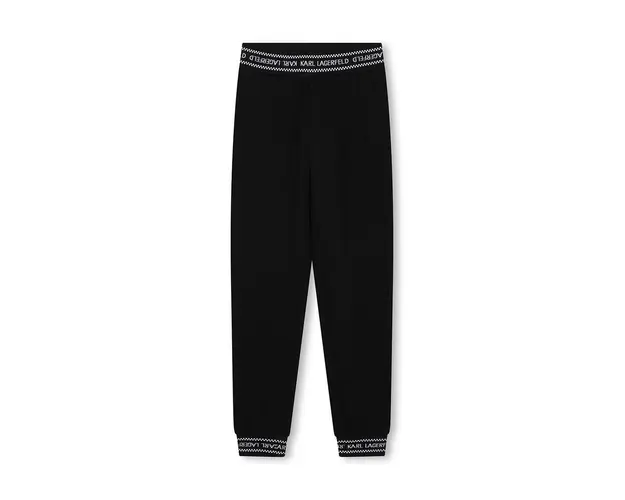 Karl Lagerfeld pantaloni de trening pentru copii culoarea negru, neted