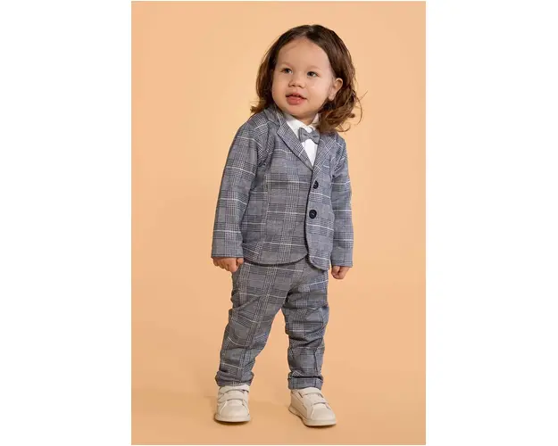 Coccodrillo pantaloni bebe culoarea gri, modelator