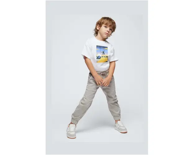 Mayoral pantaloni copii skater fit culoarea verde, neted