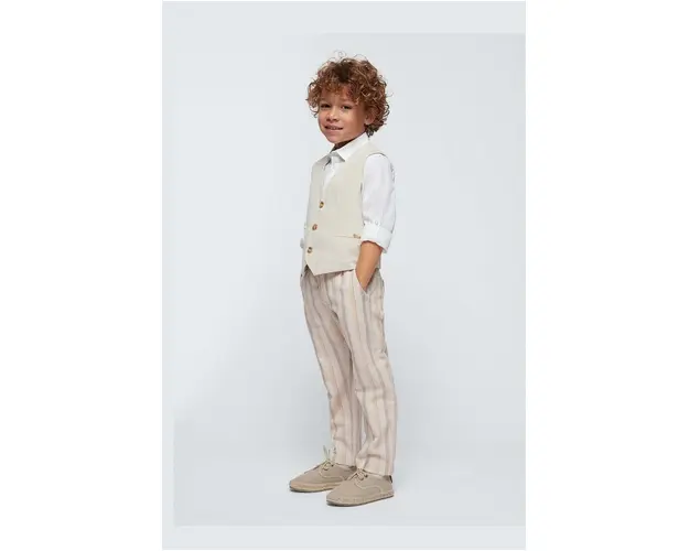 Mayoral pantaloni copii culoarea bej, modelator