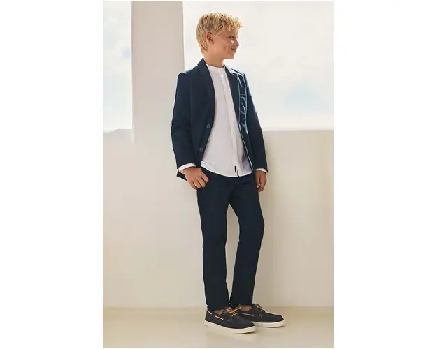 Mayoral pantaloni copii slim culoarea albastru marin, neted