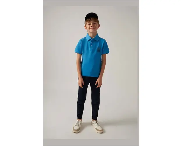 Mayoral pantaloni de trening pentru copii culoarea albastru marin, neted