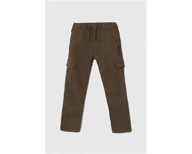 Pepe Jeans pantaloni copii TADEO culoarea verde, neted