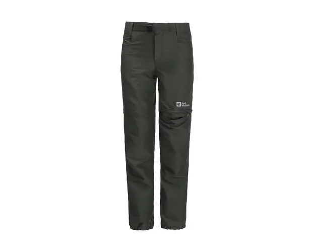 Jack Wolfskin pantaloni de ploaie pentru copii ACTIVE ZIP OFF culoarea negru