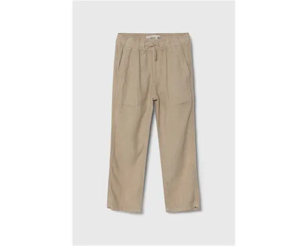 Abercrombie & Fitch pantaloni de in pentru copii culoarea bej, neted