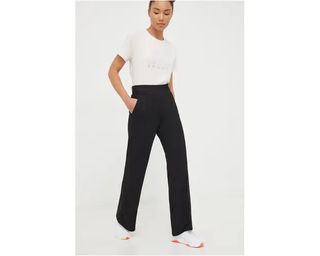 Dkny pantaloni de trening culoarea negru, neted
