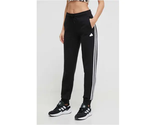 adidas pantaloni de trening culoarea negru, cu imprimeu IN9479