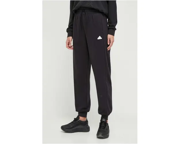 adidas pantaloni de trening culoarea negru, cu imprimeu IP2262