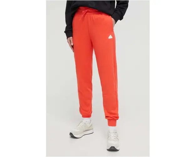adidas pantaloni de trening culoarea rosu, cu imprimeu IS4285