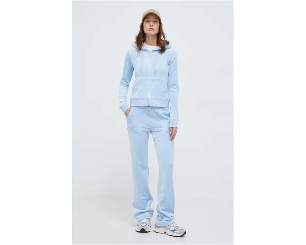 Juicy Couture pantaloni de trening din velur neted