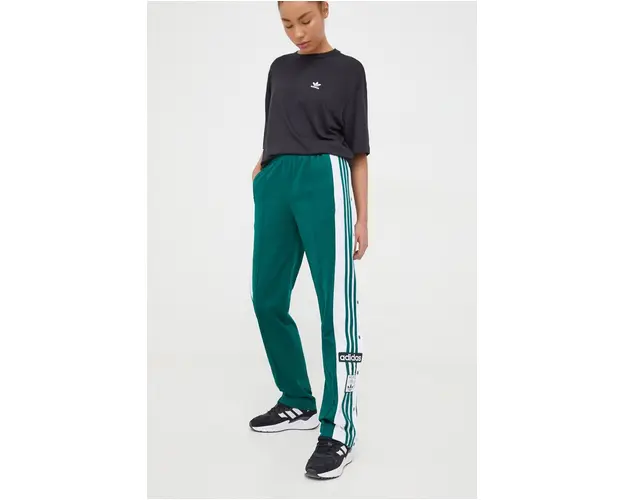 adidas Originals pantaloni de trening culoarea verde, cu imprimeu IP0623
