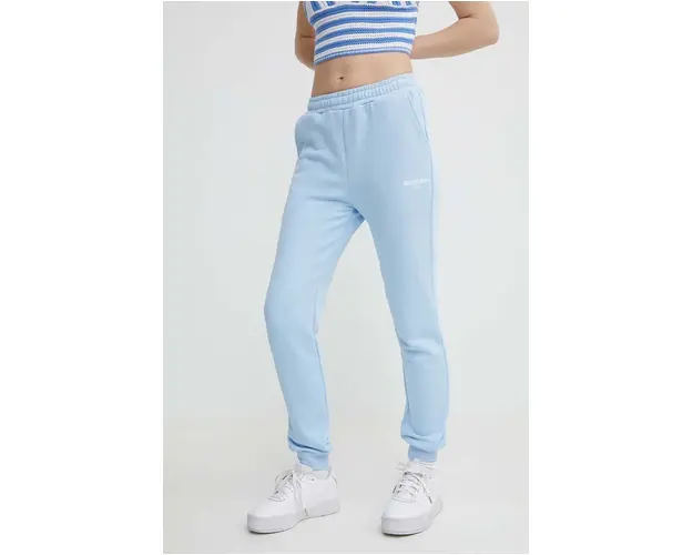 Sixth June pantaloni de trening din bumbac neted