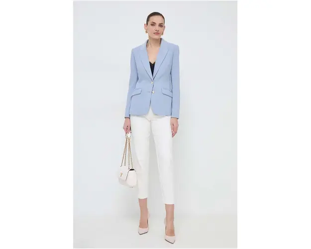 Morgan pantaloni femei, culoarea bej, fason tigareta, medium waist