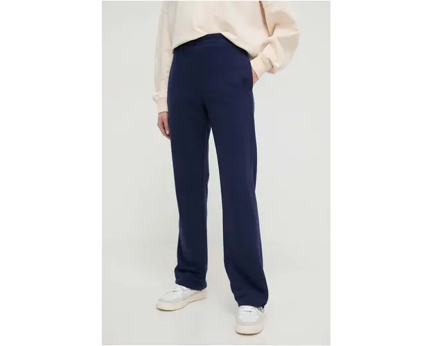Marella pantaloni de trening culoarea bleumarin, uni 2413780000000