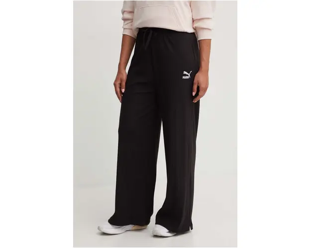 Puma pantaloni de trening culoarea negru, cu imprimeu 624268