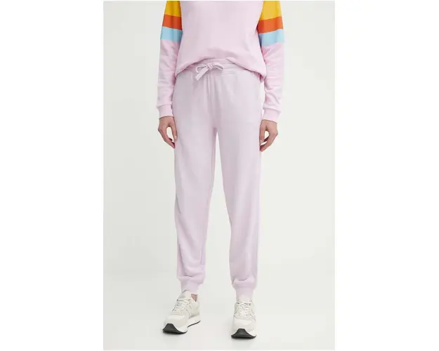 Puma pantaloni de trening din bumbac HER culoarea violet, uni, 677889