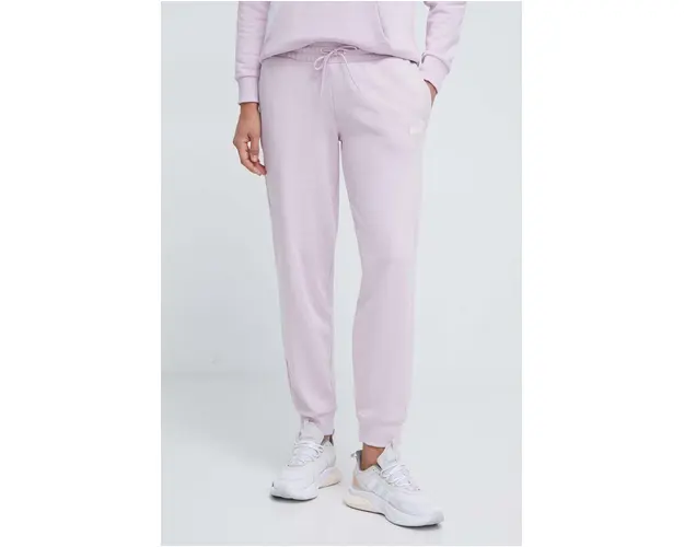 Puma pantaloni de trening culoarea violet, cu imprimeu 678744