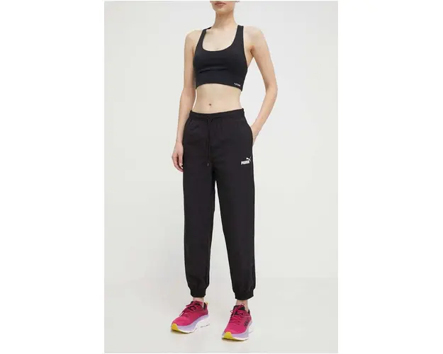 Puma pantaloni de trening culoarea negru, neted, 680406