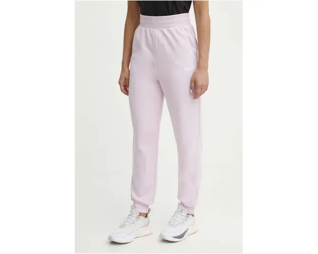 Puma pantaloni de trening culoarea roz, uni, 847093