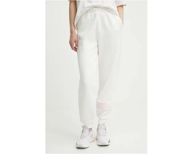 adidas Originals pantaloni de trening culoarea bej, neted, IU2502