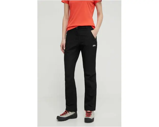 Jack Wolfskin pantaloni de exterior Active Track culoarea negru