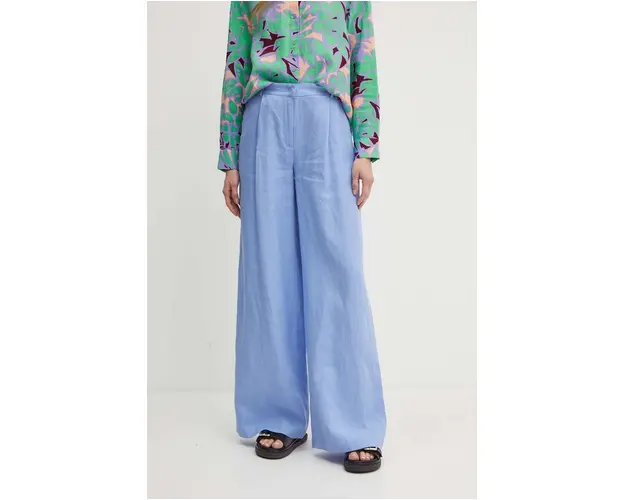 MAX&Co. pantaloni din in lat, high waist, 2416131025200