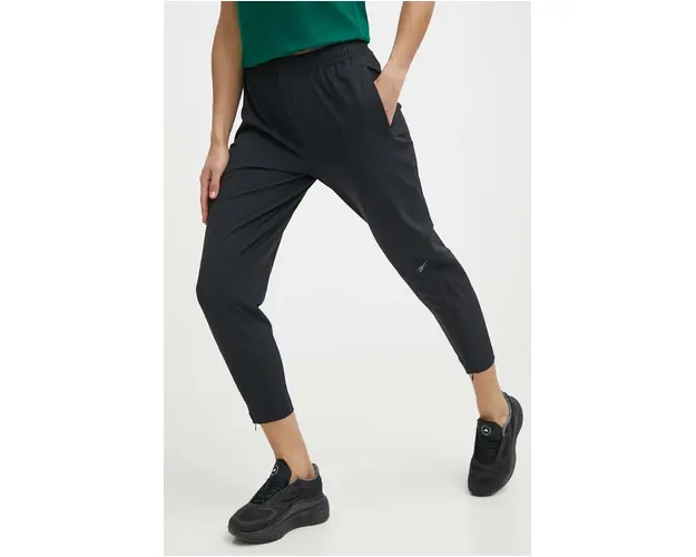 Reebok pantaloni de antrenament Active Collective culoarea negru, neted, 100075381