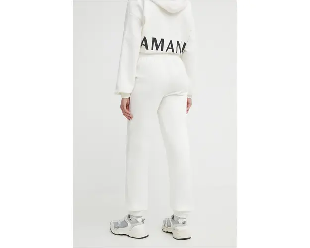 La Mania pantaloni de trening culoarea bej, neted, BASCA.2