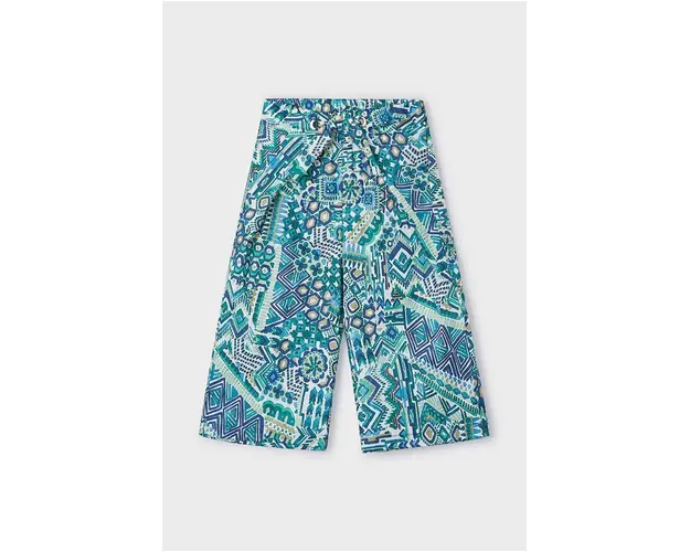 Mayoral pantaloni de bumbac pentru copii culoarea verde, modelator