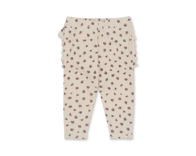 Konges Sløjd pantaloni de bumbac pentru copii culoarea bej, modelator