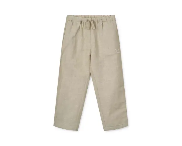 Liewood pantaloni cu amestec de in pentru copii Orlando Linen Pants culoarea bej, neted