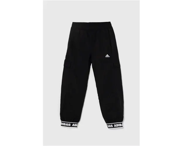 adidas pantaloni de trening pentru copii culoarea negru, neted