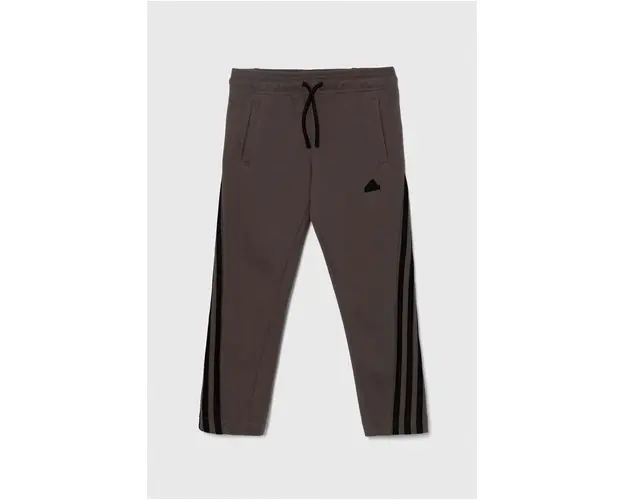 adidas pantaloni de trening pentru copii culoarea maro, cu imprimeu