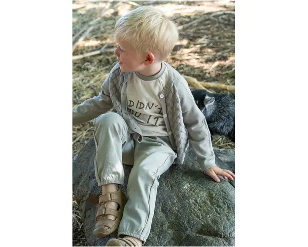 That's mine pantaloni copii Floke culoarea gri, neted