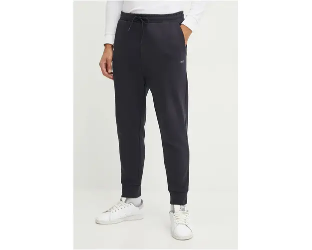 Boss Green pantaloni de trening culoarea albastru marin, neted
