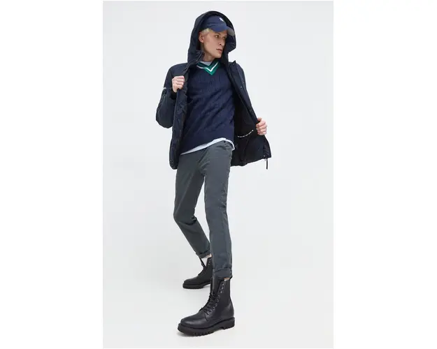 Tommy Jeans pantaloni barbati, culoarea verde, drept DM0DM18339