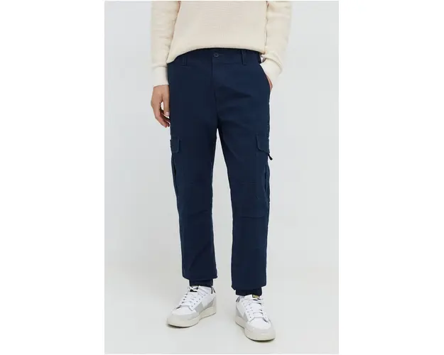 Tommy Jeans pantaloni barbati, culoarea bleumarin DM0DM18342