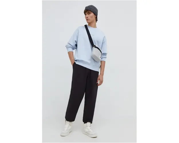 Tommy Jeans pantaloni de trening din bumbac culoarea negru, uni DM0DM18378