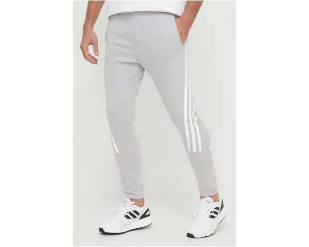 adidas pantaloni de trening culoarea gri, uni IR9203
