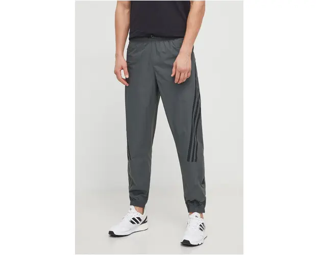 adidas pantaloni de trening culoarea verde, cu imprimeu IR9238