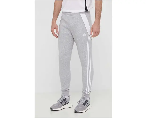 adidas Performance pantaloni de antrenament Tiro 24 culoarea gri, melanj, IS2153
