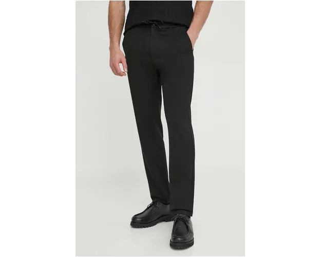 Les Deux pantaloni barbati, culoarea negru, drept