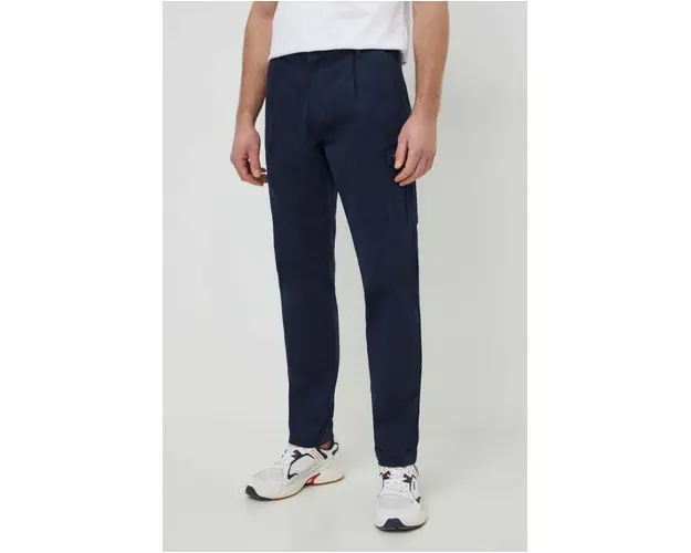 Aeronautica Militare pantaloni barbati, culoarea albastru marin, drept